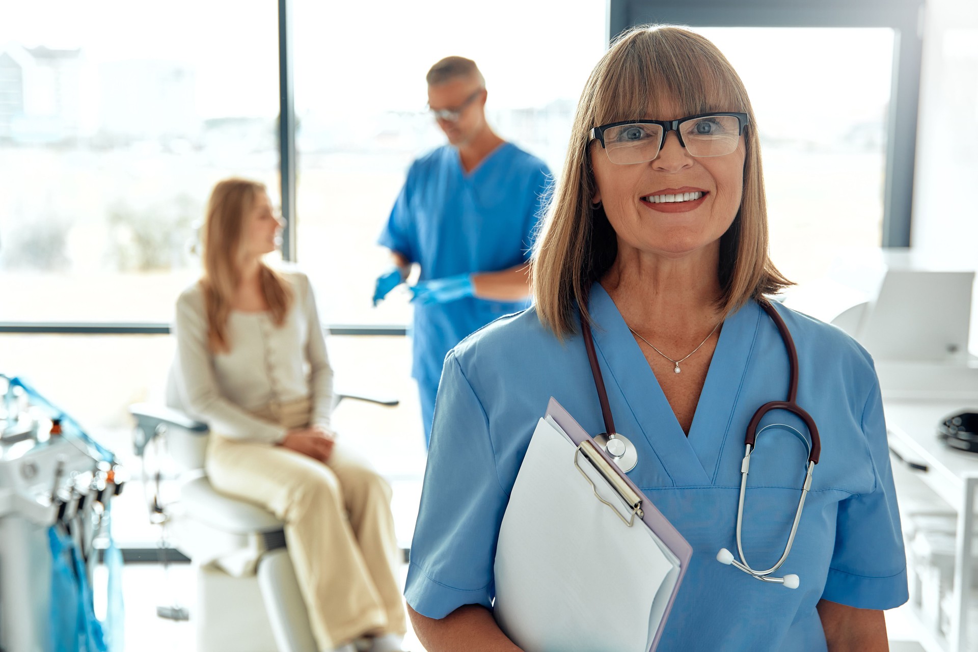 Friendly and Compassionate Healthcare Professionals Working in a Modern Clinic Setting Today